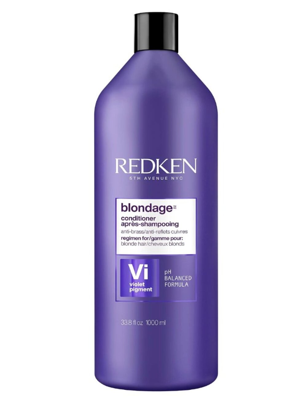 NEW XL Redken Blondage Color Depositing Purple Conditioner - 1 Liter Blonde